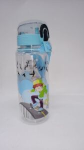 Mavi Renk Suluk Kaykay Erkek Çocuk Suluğu Pipetli 500ml Su Matarası Kırılmayan En Sağlıklı İçecek Kabı