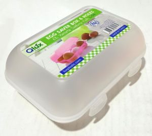 Qlux 6'lı Sağlığa Zararsız Plastikten Üretim Yumurta Saklama Kabı 16x11x7cm Boyutlarındadır