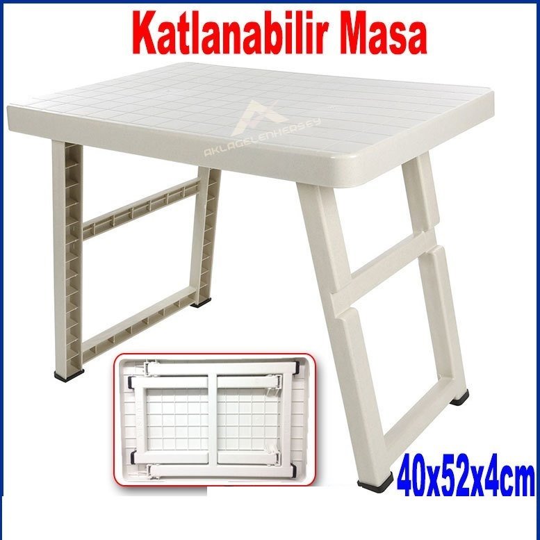 Pratik Katlanabilir Piknik Masası 40x52x4cm Ebatında Şık Tasarım Portatif Katlanır Piknik Sehpası