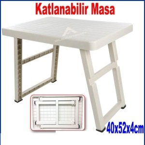 Pratik Katlanabilir Piknik Masası 40x52x4cm Ebatında Şık Tasarım Portatif Katlanır Piknik Sehpası