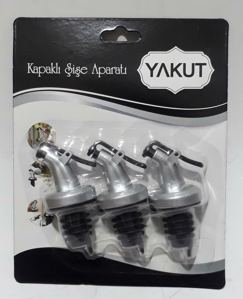 Kapaklı Şişe Aparatı 2cm Şişe Giriş Çapı 7cm Boy 2,5cm Geniş Çap Yağ, Soya Sosu, Nar Ekşisi vb. İçin