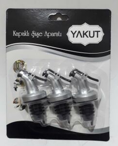 Kapaklı Şişe Aparatı 2cm Şişe Giriş Çapı 7cm Boy 2,5cm Geniş Çap Yağ, Soya Sosu, Nar Ekşisi vb. İçin