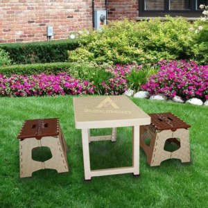 Pratik Katlanabilir Piknik Masası 40x52x4cm Ebatında Şık Tasarım Portatif Katlanır Piknik Sehpası