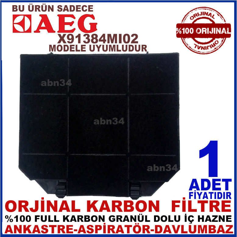 AEG X91384MI02 ANKASTRE DAVLUMBAZ ASPİRATÖR KARBON FİLTRESİ-1013