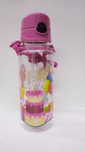 Pembe Renk Suluk Prenses Doğum Günü Partisi Happy Birthday 500ml Su Matarası Kırılmayan En Sağlıklı İçecek Kabı