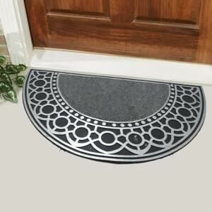 Toz Alıcı Kaymaz Tabanlı Kauçuk Yarım Ay Kapı Önü Paspası 40x70cm