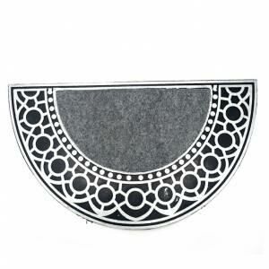 Toz Alıcı Kaymaz Tabanlı Kauçuk Yarım Ay Kapı Önü Paspası 40x70cm