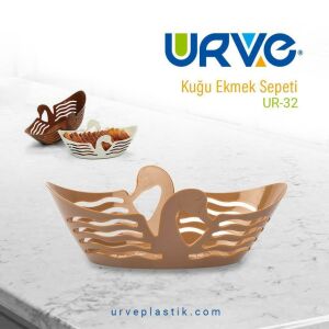Urve Ur-3222 Birinci Sınıf Plastik Kuğu Figürlü Ekmek Sepeti