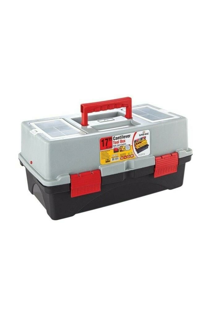 Super Bag 17'' Raflı Plastik Kilitli  Klasik Takım Çantası 410X230X190 h mm