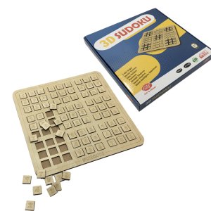 Ahşap 3D Sudoku Oyunu Zeka ve Hafıza Oyunu 82 Parça 5+ Yaş