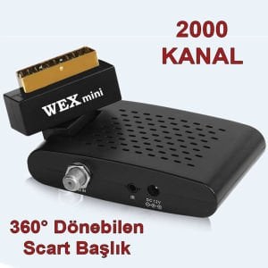 WEX Mini Dijital Uydu Alıcısı Kilit Sistemli 2000 Kanal Kapasite