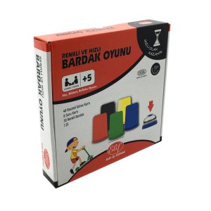 Renkli ve Hızlı Bardak Oyunu Zeka Gelişimi El Beceri Oyunu 6+ Yaş