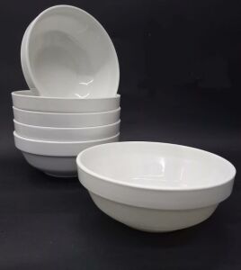 1 Adet Beyaz Melamin Ekonomik Çorba Kasesi 12x5cm Tas Hesaplı Yoğurt Hoşaf Sütlaç Aşure Lokanta Kabı