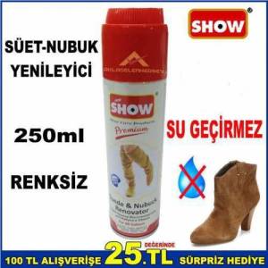 Tüm Renkleri İçin Süyet Boyası Su Geçirmez 250ml Süet, Nubuk Ayakkabı-Çanta-Mont Boyası Sprey Boya