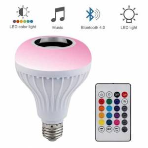 Led Ampul Bluetooth Hoparlörlü Kumandalı Rgb Akıllı Lamba