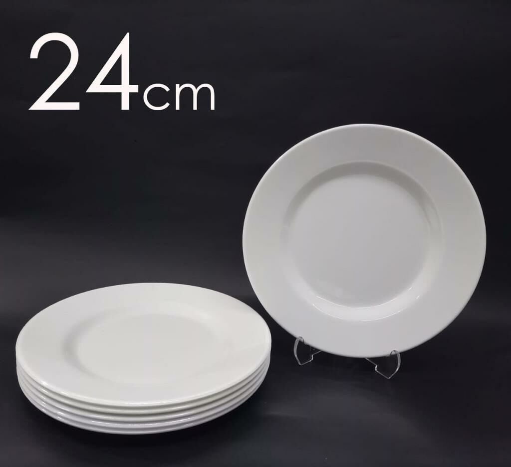 1 Adet Beyaz Melamin BüyükBoy Servis Tabağı 24cm Sığ Tabak Günlük Kullanım için Hesaplı Ordövr Tabak