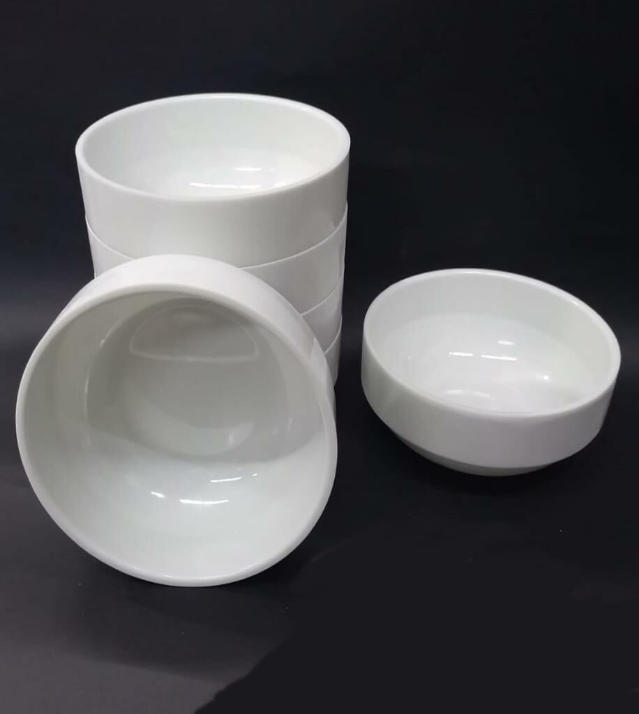 5 Adet Beyaz Melamin Çorba Kasesi 12x5cm Derin Tas Hesaplı Yoğurt Hoşaf Sütlaç Aşure Kabı Kaliteli