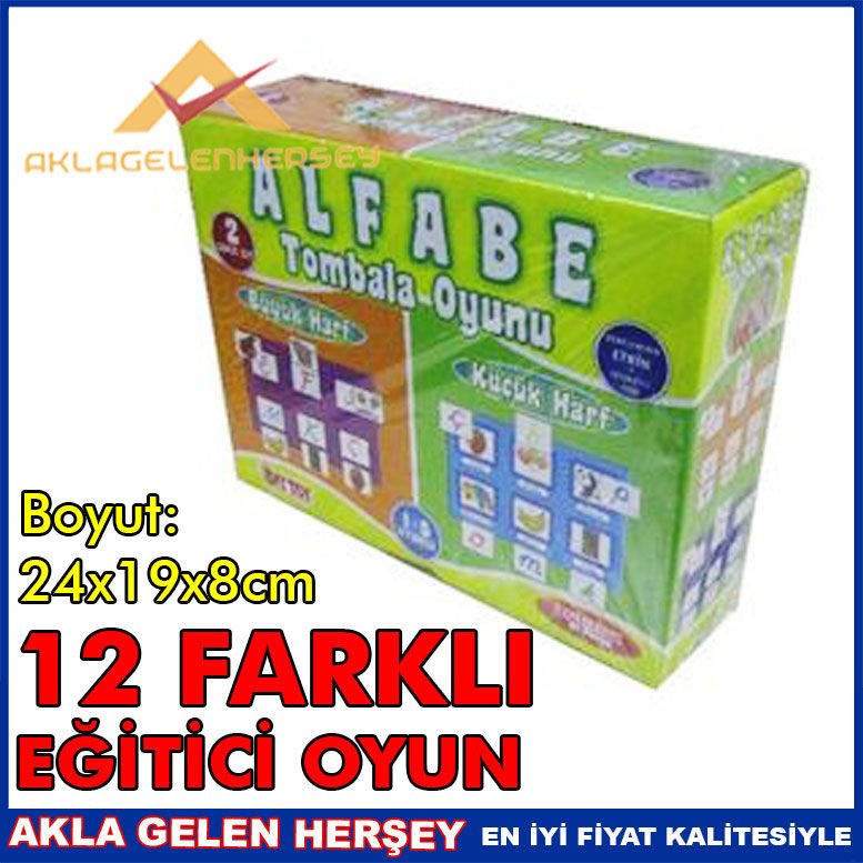 ALFABE 114 PRÇ BÜYÜK KÜÇÜK HARFLİ TOMBALA OYUNU