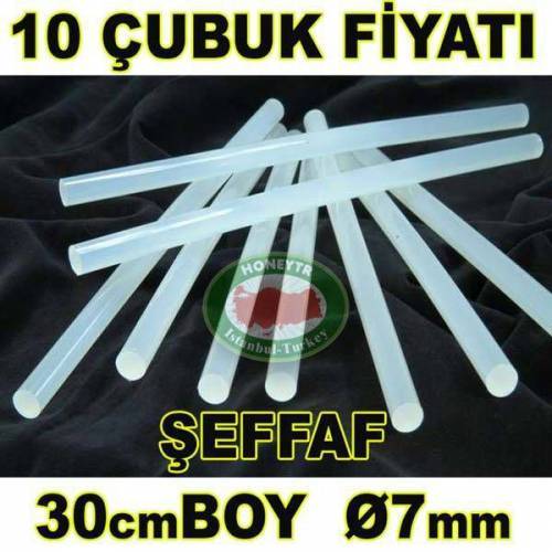 10 Adet 30cm Sıcak Silikon Çubuğu İnce Ø7mm