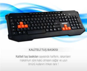 EVEREST WIRELESS MULTIMEDIA COMBO KABLOSUZ RENKLİ YÖN TUŞLU OYUNCU KLAVYE MOUSE SETİ