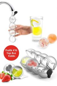 Pratik 4Lü Top Sihirli Buz Kalıbı
