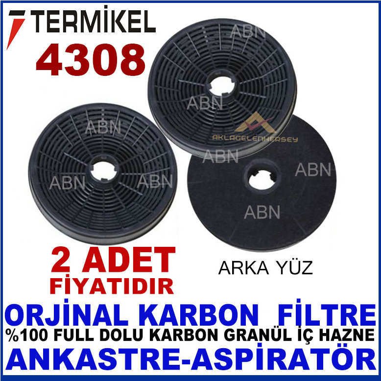 TERMİKEL ANKASTRE DAVLUMBAZ FİLTRESİ TERMİKEL 4308 MODEL DAVLUMBAZ İÇİN GRANÜL KARBON FİLTRE