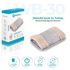 Hometech Elektrikli Sıcak Su Torbası Polarlı Hızlı Isınmalı Isı Torbası