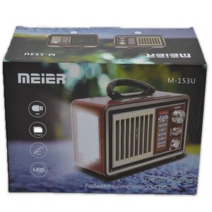 Meier M-155U Usb ve Aux Jack Girişli Işıldak Led Lambalı Mükemmel 3 Band Multimedya Radyo Çalar