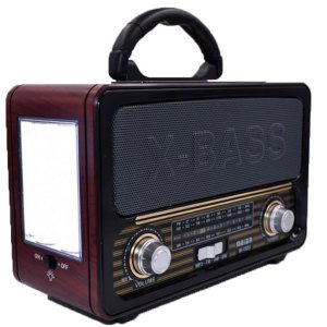 Meier M-152U USB/TF/MP3/FM Şarjlı Nostaljik Müzik Kutusu 3 Band Multimedya Radyo Çalar
