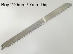 Hts Çelik Tilki Kuyruğu Testere Ağzı Uzun 270mm-7mm Çok Amaçlı Ahşap Kemik Pvc Kesici Bıçak BMX-2690
