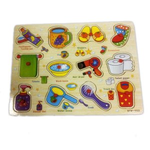 ER108 Kitap Puzzle 6 Sayfalı Eğitici Ve Sağlıklı Ahşap Oyuncak Zeka Gelişimine Destekçi