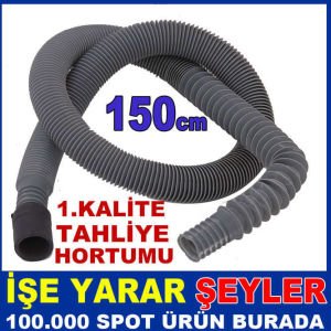 150cm kirli su çıkış hortumu Bulaşık ve çamaşır makinesi için körüklü su tahliye hortumu