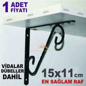 Metal Ferforje Raf Ayağı Raf Altı L Ayak Vida+Dübeller Çelik Raf Ayağı Raf Altı Demiri