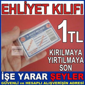 SEFFAF ESNEK PVC EHLİYET vb KART KORUYUCU KILIF