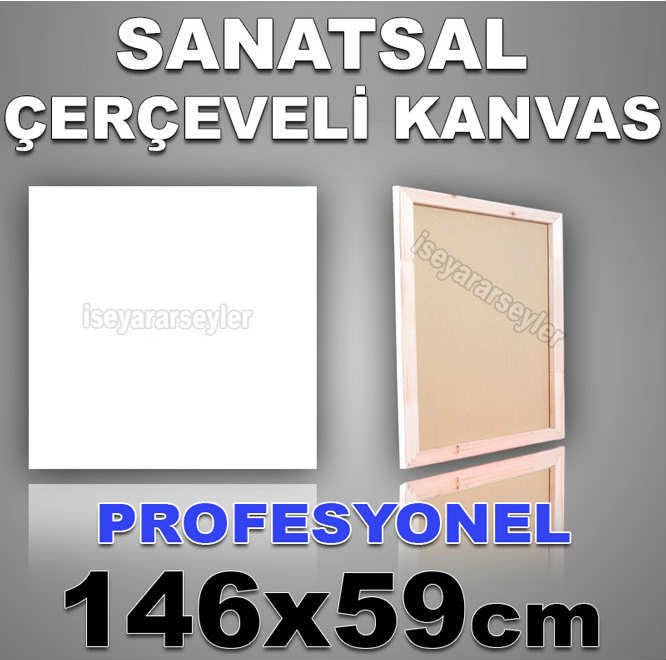AHŞAP ÇERÇEVELİ RESİM TUVALİ HAZIRTUAL 146X59