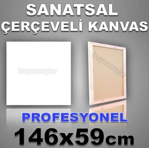 AHŞAP ÇERÇEVELİ RESİM TUVALİ HAZIRTUAL 146X59