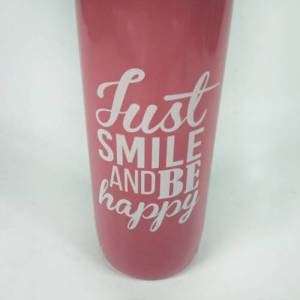 Soft Renkli Baskılı Cam Su Şişesi 750ml Kapasiteli Dekoratif Şişe