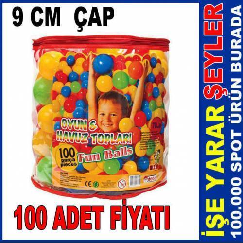 100 Adet 9cm Çapında Çocuk Oyun Ve Havuz Topu