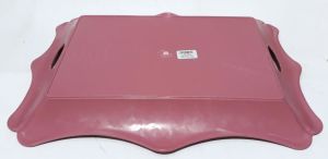 Dikdörtgen Şeklinde 43x34cm Ebatında 2 Kulplu Servis Tepsisi     Kenarları Kıvrımlı Kaliteli Plastik