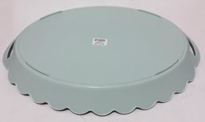 Oval Şeklinde 43x34cm Ebatında 2 Kulplu Servis Tepsisi           Kenarları Kıvrımlı Kaliteli Plastik