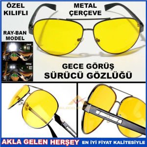 KILIFLI METAL ÇERÇEVE GECE GÖRÜŞ SÜRÜCÜ GÖZLÜĞÜ