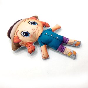 Şapkalı Sevimli Bez Bebek Yumuşak Dokulu Oyuncak Bebek 43cm Kumaş Bebek