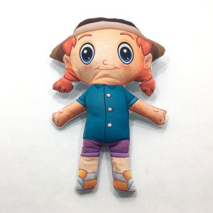 Şapkalı Sevimli Bez Bebek Yumuşak Dokulu Oyuncak Bebek 43cm Kumaş Bebek