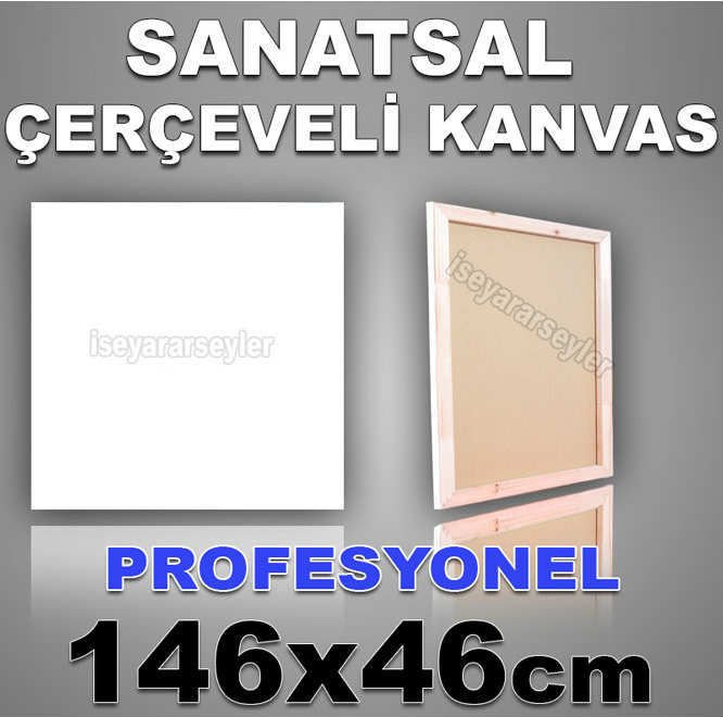 AHŞAP ÇERÇEVELİ  RESİM TUVALİ HAZIRTUAL 146x46