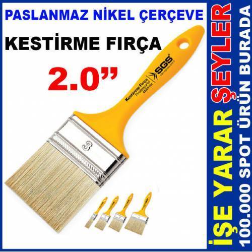 Paslanmaz Nikel Çerçeve 2.0'' Boy Kestirme Fırça