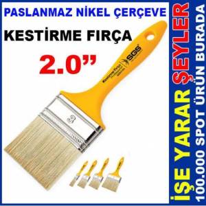 Paslanmaz Nikel Çerçeve 2.0'' Boy Kestirme Fırça