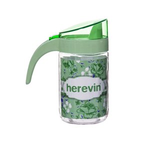 Yağlık Sirkelik Renkli Gravürlü Cam Sürahi 660 ml Zeytinyağlık