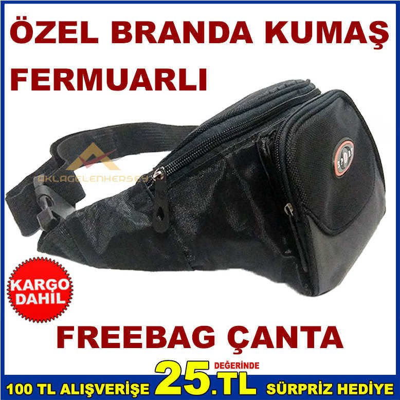 BELE BAĞLANAN SAĞLAM BRANDA KUMAŞ FREEBAG ÇANTA