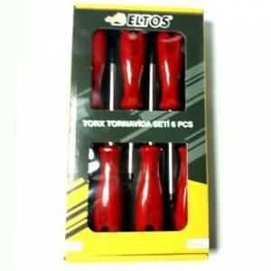 Eltos 6Lı Torx Tornavida Seti Sertleştirilmiş Özel Uçlu Yerli Üretim