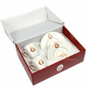 En Büyük Cimbom İçin Lisanslı Galatasaray Amblemli Porselen Türk Kahvesi Fincan Takımı 2li Set abn34